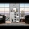 Tuhome Bar Cart, Two External Shelves, Four Casters, Six Built-in Wine Rack, Single Door Cabinet, White BLB6540 - alternate 1
